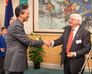 HE Ambassador Wang Lutong and Friends President Gordon Shroff