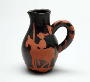 Pablo Picasso, Picador, 1952, manufactured by Madoura Pottery, earthenware, red-figure decoration. Gift of the Friends of Te Papa, 2015. © Succession Picasso/Licensed by Viscopy, 2015. Te Papa (2015-0044-1)
