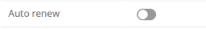 Autorenew off