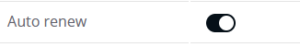 Autorenew on